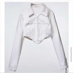 NWT Zara cropped corset jacket